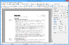 Obrazovka Apache OpenOffice Writer